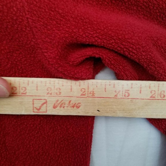 Caribbean Joe Mens Heavy Fleece Shirt Long Sleeve Button Down Red Size M shacket - Picture 8 of 8